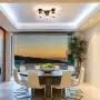 TeHenoo 3-Light Ceiling Light Fixture with 3 Seeded Glass Shade Flush Mount for Dining Room, Bedroom, Cafe, Bar, Corridor, Hallway, Entryway, Passway