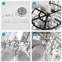 LED Crystal Ceiling Light Dining Room 11.8'' 3 Way Dimmable Contemporary Teardrop Crystal Chandelier 5 Tiers Flush Mount Close to Ceiling Lighting Bedroom Living Room Entryway(3000+4000+6000K)