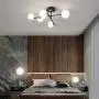 Sputnik Chandeliers 5 and 8-Lights Mid Century Endant Lighting Black Modern Chandelier Ceiling Light Fixture for Living Room Dining Bedroom Kitchen-Black and Gold 5 Lights