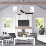 Honeywell Ceiling Fans 50195 Rio 54'' Ceiling Fan with Integrated Light Kit and Remote Control, Brushed Nickel