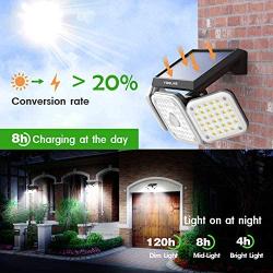 Solar Lights Outdoor, 112 LED 800LM Wireless Motion Sensor Solar Floor Security Lights Outdoor, 3 Night Mode IP65 Waterproof Outside Lights for Garden Yard Pathway Garage, 2 Pack