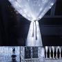 24HOCL Curtain String Lights, 12 Lightning Modes USB Powered Fairy Lights String with Sound Activated & Timer Function for Bedroom Wedding Party Youtuber Backdrop Outdoor Indoor Decor (Cold White)