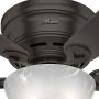 Hunter Haskell Indoor Low Profile Ceiling Fan with LED Light and Pull Chain Control, 42'', Premier Bronze