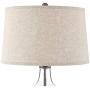 Becker Cottage Table Lamp with Nightlight LED Fillable Clear Glass Drum Shade for Living Room Family Bedroom Nightstand - Regency Hill