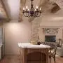 Jaycomey French Country Chandelier,Vintage Candle Chandelier,6 Lights Farmhouse Pendant Light Fixture for Kitchen Island,Dining Room,Living Room