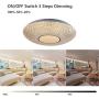 CORSO Crystal Ceiling Light Fixture, 20 Inch 48W Modern LED Flush Mount Ceiling Light Fixtures Dimmable for Dining Room, Bedroom, Living Room, Kitchen, 3000K Warm White, 4000Lm, Extra Large