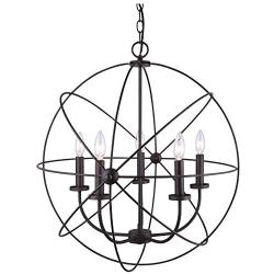 Canarm ICH282B05ORB25 Sumerside 5 Light Chandelier, Oil Rubbed Bronze