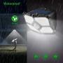 ENGREPO Solar Lights Outdoor, 40 LED Motion Sensor Security Lights IP65 Waterproof for Yard, Garage, Garden, Patio, Deck. Black.(4 per Pack)