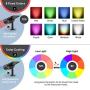 Linkind Solar Spotlights Outdoor Garden Lights, 16 LEDs Color Changing RGBW Solar Powered Landscape Spot Lights, IP67 Waterproof Multicoloured Security Light for Pathway, Patio, Gate, Fence, 2 Pack