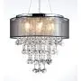 Saint Mossi Chrome Modern K9 Crystal Chandelier Lighting LED Ceiling Light Fixture Pendant Lamp for Dining Room Bathroom Bedroom Livingroom 7G9 Bulbs Required H19'' W22''