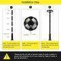 HCOOR 100W LED Solar Lamp Post Light Outdoor with 98in Pole IP65 Waterproof Solar Street Light 6500K Auto Dusk to Dawn with Remote Solar Area Pole Light for Lawn, Pathway, Driveway, Yard, Parking Lot