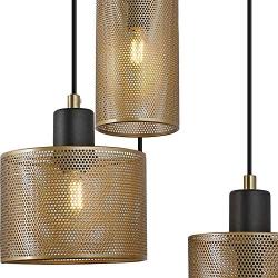 Industrial Pendant Lighting E27 Base Hanging Pendant 3 Lights Rustic Pendant Light Fixture for Kitchen Island Dining Room