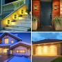 Solar Flame Lights Outdoor, Aityvert Waterproof Flickering Flame Solar Lights Dark Sensor Auto On/Off 66 LED Solar Powered Wall Mounted Night Lights Lattice Design for Pathway Patio Deck Yard 4 Packs