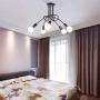 Ganeed Modern Sputnik Chandelier Lighting 5 Lights Brushed Brass Chandelier Mid Century Pendant Lighting Black Ceiling Light Fixture for Hallway Bar Kitchen Dining Room