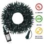 XUNXMAS Christmas String Lights Outdoor Indoor, 106ft 300 LED Cool White Christmas Tree Lights with 8 Lighting Modes, Extendable UL Certified Waterproof Fairy Lights for Patio Christmas Party Decor