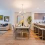 Kira Home Windsor 18.5'' Modern/Contemporary 5-Light Chandelier + Frosted White Linen Glass Shades, Brushed Nickel Finish