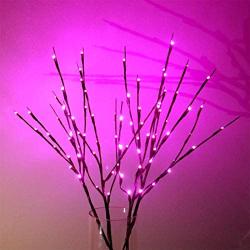 AMARS 2 Pack Decorative LED Lighted Branch Lights Battery Operated Pink Home Artificial Branches Decoration for Living Room, Vase, Bedroom, Room (29.5 Inches, 20 LEDs)