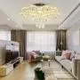 LED Crystal Chandelier Modern Ceiling Light 5-Heart Shape Chandelier Lighting Fixture Flush Mount Pendant Light for Bedroom Living Room Hobby Hallway,Warm White