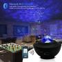 Starry Night Light Projector for Bedroom，Sky Galaxy Projector Ocean Wave Projector Light with Remote Control & Bluetooth Music Speaker, As Gifts for Birthday Party Bedroom……