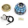 Stained Glass Plug in Hanging Pendant Light Ceiling Lighting Lamp Fixture Stained Glass Shade Perfect Vintage Swag Ceiling Lamp for Dining Room, Bedroom or Porch