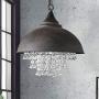Industrial Metal Pendant Light Chandelier Crystal Pendant Lights Vintage Hanging Ceiling Light Fixture Classic Retro Chandelier Hanging Light for Dining Living Rooms Kitchen