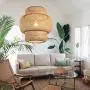Nordic Simple And Modern Chandelier Handmade Bamboo Weaving Pendant Light Creative Personality Hanging Lamp Living Room Bedroom Dining Room Suspend Light