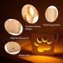 ABZON LED Bedside Lamp Wooden Night Light for Bedroom Creative Table Lamp , Gifts for Pets Lover, USB-Powered.