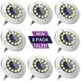 Solar Ground Lights, Upgraded 12 LED Waterproof Solar Disk Lights, In-Ground Solar Lights Outdoor for Patio Pathway Garden Lawn Yard Driveway Deck Walkway (8 Pack Yellow) Solar Ground Lights, Upgraded 12 LED Waterproof Solar Disk Lights, In-Ground Solar Lights Outdoor for Patio Pathway Garden Lawn Yard Driveway Deck Walkway (8 Pack Yellow)