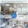 15.8 Inch Dimmable Black LED Flush Mount Ceiling Light 24W 3000K-4000K-5000K 3 Color Selectable - Low Profile Slim LED Surface Mount Ceiling Light for Kitchen Living Bedroom Dining Room - 2 Pack