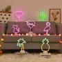 Byncceh Flamingo Neon Sign -LED Neon Lights Sign with Stand Base Battery Powered/USB，neon Lights for Bedroom ，Baby Room, Family, Wedding, Party, Birthday ，Christmas (Pink Flamingo)