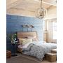 Retro Cottage Wooden Chandelier with 3-Light, Lantern Design, Distressed White Wood Pendant Light for Dining Room, Living Room, Foyer
