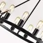 Maxax Industrial Rustic Farmhouse Wagon Wheel Chandelier,12-Lights Large Chandelier Round Kitchen Island Light for Living Room Dining Room Farmhouse Kitchen Island,Black Finish