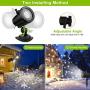 Snowfall LED Light Projector, Sanwsmo Christmas LED Projector Lights, Rotating Snowfall Projection with Remote Control, Outdoor Landscape Decorative Lighting for Holiday Garden Party Decoration