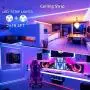 Sumkyle LED Strip Lights, led Lights for Bedroom APP Bluetooth RGB Music Lights with 40 Key Remote Controller, Color Changing Light for Bedroom (2x16.4FT)