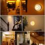 AMIR Upgraded Motion Sensor Light, Cordless Battery-Powered LED Night Light, Stick-Anywhere Closet Lights Stair Lights, Safe Lights for Hallway, Bathroom, Bedroom, Kitchen (Warm White - Pack of 6)