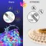 Sunjoyco RGB 12V LED Strip Lights 16.4 FT, Waterproof LED Tape Lights Color Changing LED Strip Lights with Remote for Bedroom Living Room Kitchen TV Bar Home Decoration