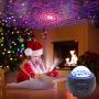 Nebula Projector lights- 2020 Star Ocean Wave Starry Projection Atmosphere Light with Bluetooth Speaker,TF Card Play-32 Modes Night Light for Bedroom/Wedding/Party/Holiday/Gift (Black)