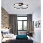 Jaycomey Modern LED Ceiling Light,44W LED Chandelier Flush Mount Ceiling Light,Daylight 2 Rings Acrylic Ceiling Lamp Fixture for Bedroom Living Room Dining Room,6000K