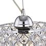 Modern Crystal Chandelier with 1 Lights Pendant Light for Dining Room, Bedroom, Living Room (Chrome)