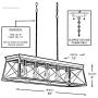 Luxury Industrial Chic Island/Linear Chandelier, Large Size: 9''H x 38''W, with Modern Farmhouse Style Elements, Olde Bronze Finish, UHP2126 from The Berkeley Collection by Urban Ambiance
