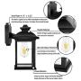FUDESY Outdoor Light Fixtures Wall Mount,8W LED Plastic Porch Lights,Wall Light,Exterior Wall Sconce Lighting,Lamp,Waterproof Black Wall Lantern for Front Door,Garage,Bulb Included,FDS748EB