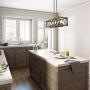 Island Light Fixtures, Rectangular Wood Farmhouse Chandelier for Dining Rooms, 5-Light Kitchen Island Lighting