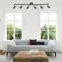 Globe Electric 59376 Grayson 6-Light Adjustable S-Shape Track Lighting, Bronze Color, Oil Rubbed Finish, Bulbs Included