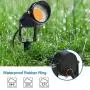 SUNVIE Outdoor Spotlight 5W LED Landscape Lighting 120V AC Waterproof Spot Lights for Yard Landscape Lights with Stakes for Tree Lawn Garden 3000K Warm White Flag Spotlight with US 3-Plug in (2 Pack)…
