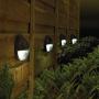 Solar Deck Lighting Wall Lights - 4 Pack Outdoor Wireless Solar Dock Step Road Marker Warm Light for Garden Path Stair Wall Driveway Lighting
