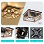 Eyassi Flush Mount Ceiling Lights Fixtures, Farmhouse 4-Light Wooden Close to Ceiling Lighting Black Ceiling Lamp for Kitchen Island Living Room Bedroom Hallway Laundry Entryway