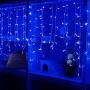 TORCHSTAR 16.4ft Extendable Icicle Lights with 216 LEDs, LED Starry Long Drop String Lights, Decoration Fairy Lights for Living Room, Holliday, Blue