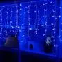 TORCHSTAR 16.4ft Extendable Icicle Lights with 216 LEDs, LED Starry Long Drop String Lights, Decoration Fairy Lights for Living Room, Holliday, Blue