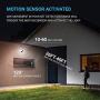 PARMIDA LED Battery Powered Security Light, Motion Sensing, USB Rechargeable, High Power 1000LM, Dusk to Dawn Setting, Waterproof Outdoor Rated, Optional Type C Battery Backup, 5000K, Dual-Head, Black
