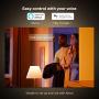 Philips Hue Go White and Color Portable Dimmable LED (Bluetooth & Zigbee) Smart Light Table Lamp, White